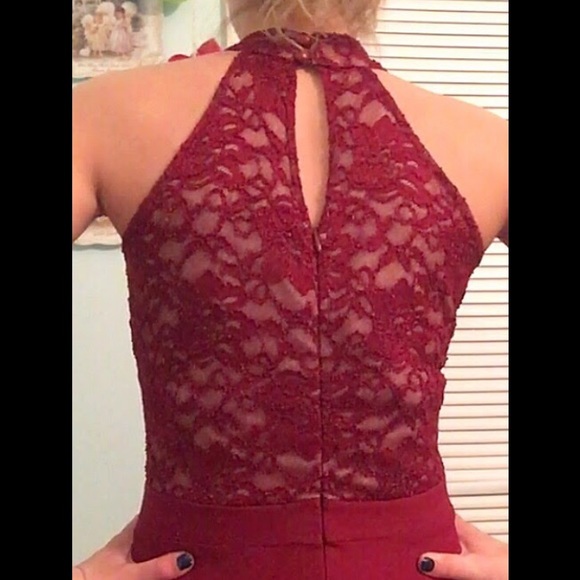 Dark Red Prom Dress - Picture 2 of 5